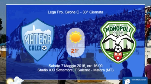 CALCIO - Il Meteo per Matera vs Monopoli